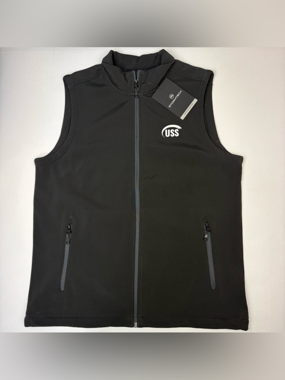 Stormtech USS Men Large Vest Black Orbiter Softshell New Tags Polyester Blend